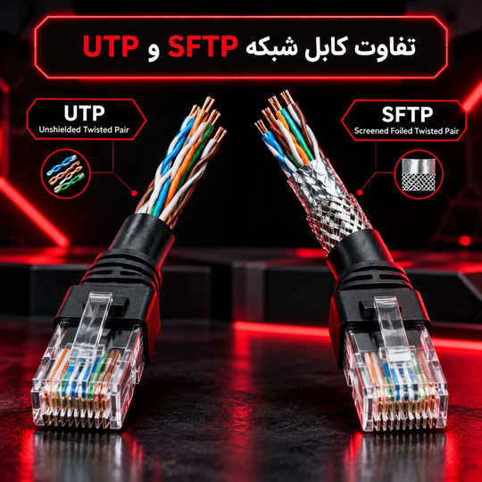 تفاوت کابل شبکه SFTP و UTP؛ چه زمانی به شیلد نیاز داریم؟